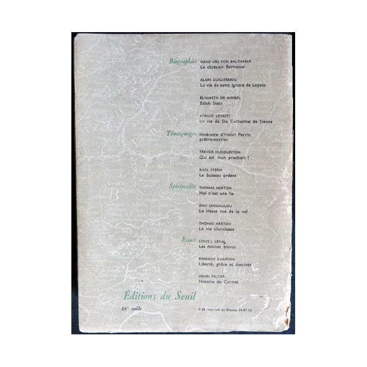 La vie de Sainte Thérèse d'Avilla 1950 de Marcelle Auclair aux Editions du Seuil