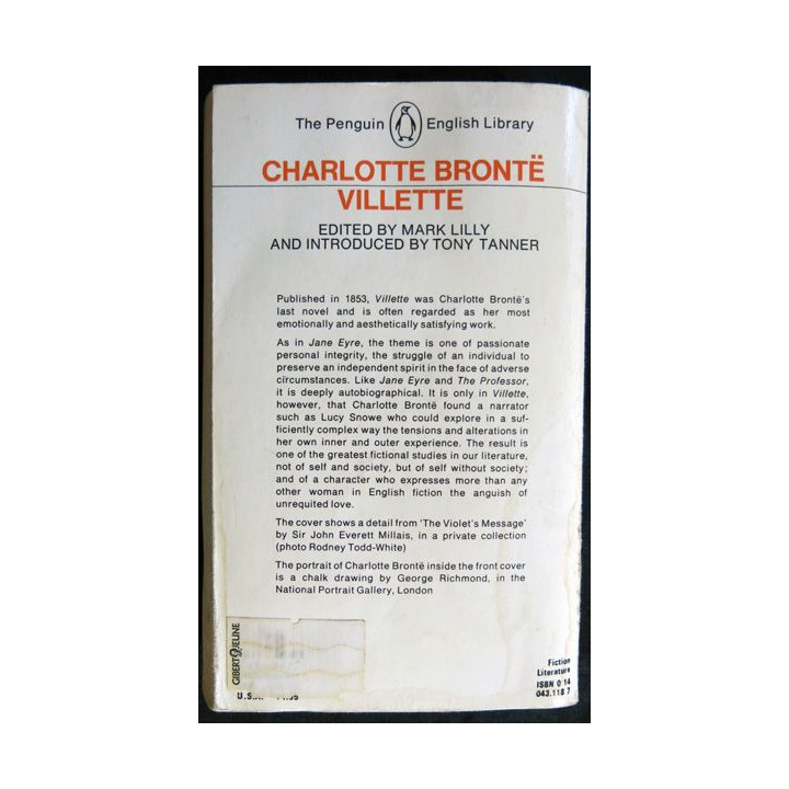 Villette de Charlotte Brontë aux Editions Penguin Books