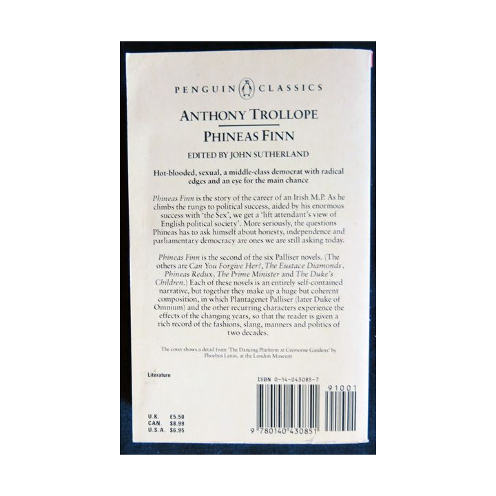 Phineas Finn, The Irish Member de Anthony Trollope aux Editions Penguin Books