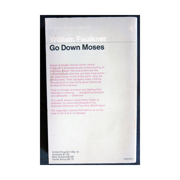 Go Down, Mose de William Faulkner aux Editions Penguin Modern Classics