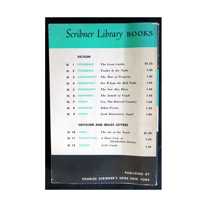 The great Gatsby de F. Scott Fitzgerald aux Editions The Scribner Librairy