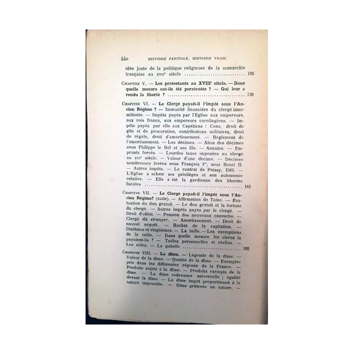 1. Histoire Partiale Histoire Vraie III L'ancien Régime de Jean Guiraud Edition Gabriel Beauchesne
