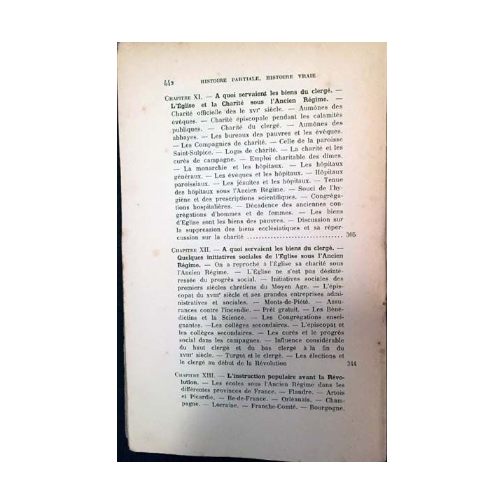 1. Histoire Partiale Histoire Vraie III L'ancien Régime de Jean Guiraud Edition Gabriel Beauchesne