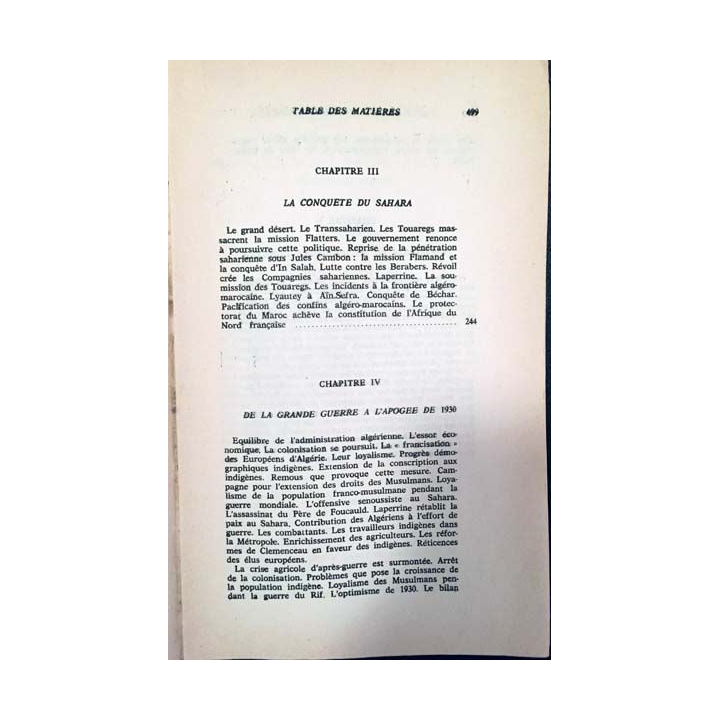 1. Histoire de l'Algérie française de Claude Martin aux éditions des quatre fils Aymon