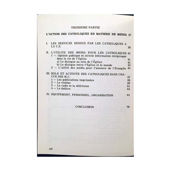 1. Communion et progrès - Sur les moyens de communication sociale promulguée par le Pape Paul VI