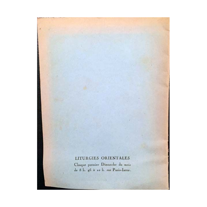 1. Liturgie de la Messe Arménienne 1954