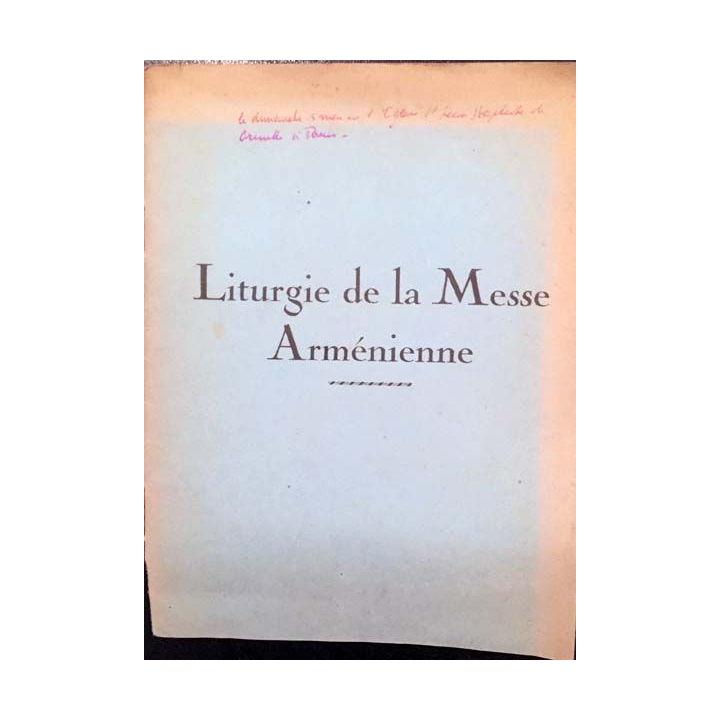 1. Liturgie de la Messe Arménienne 1954