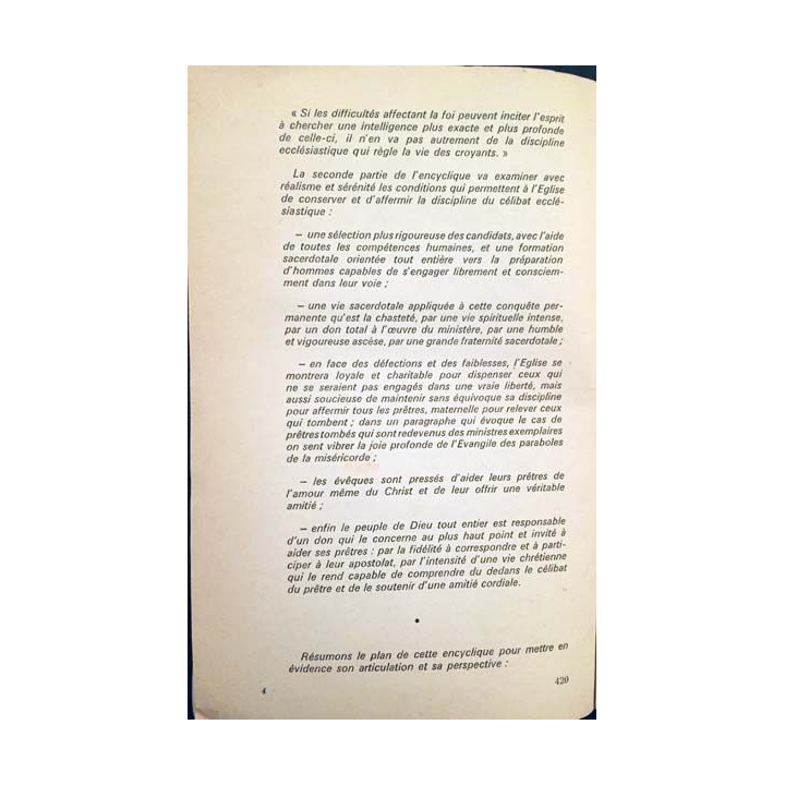 1. Cahiers d'action religieuse et sociale - Le célibat sacerdotal de Paul VI aux éditions Saint-Paul 1967