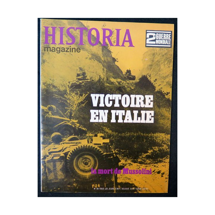 Historia Magazine 2° guerre mondiale n° 88 Victoire en Italie 