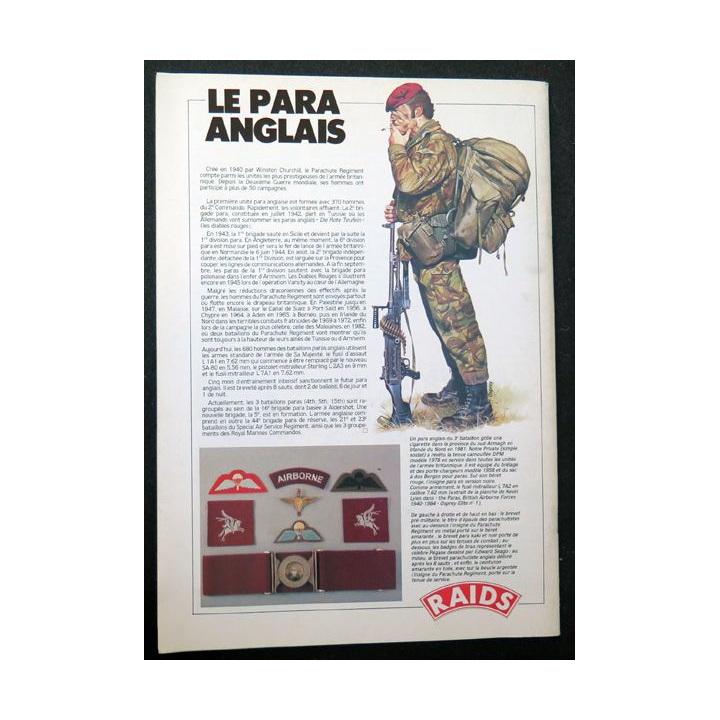Raids n° 3 - août 1986 - Le para anglais