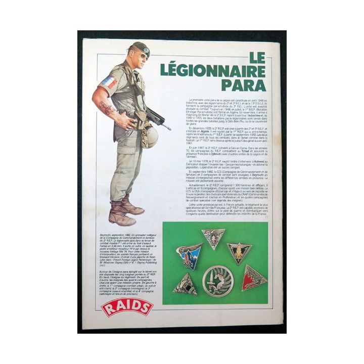 Raids n° 2 - juillet 1986 - Le légionnaire para