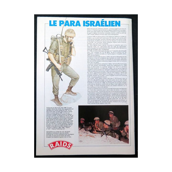 Raids n° 4 - septembre 1986 - Le para israélien