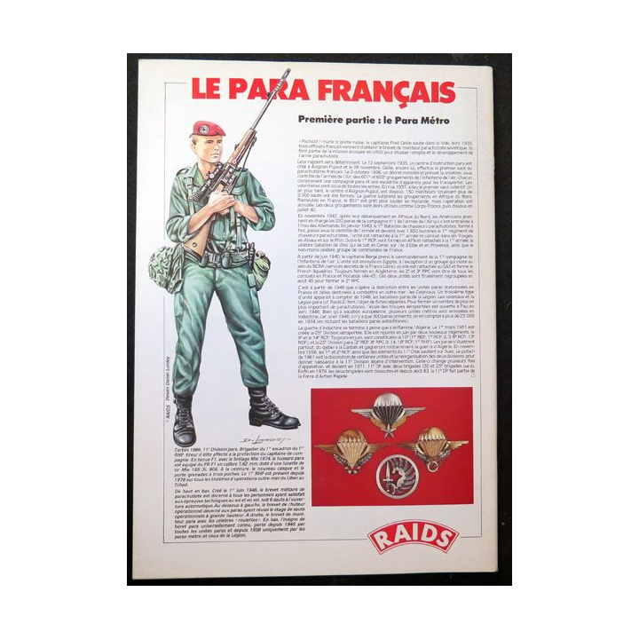 Raids n° 7 - décembre 1986 - Le para français