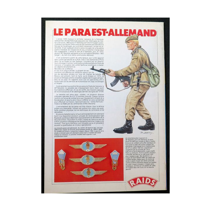 Raids n° 8 - janvier 1987 - Le para est-allemand