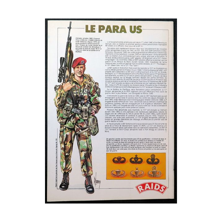 Raids n° 9 - février 1987 - Le para US