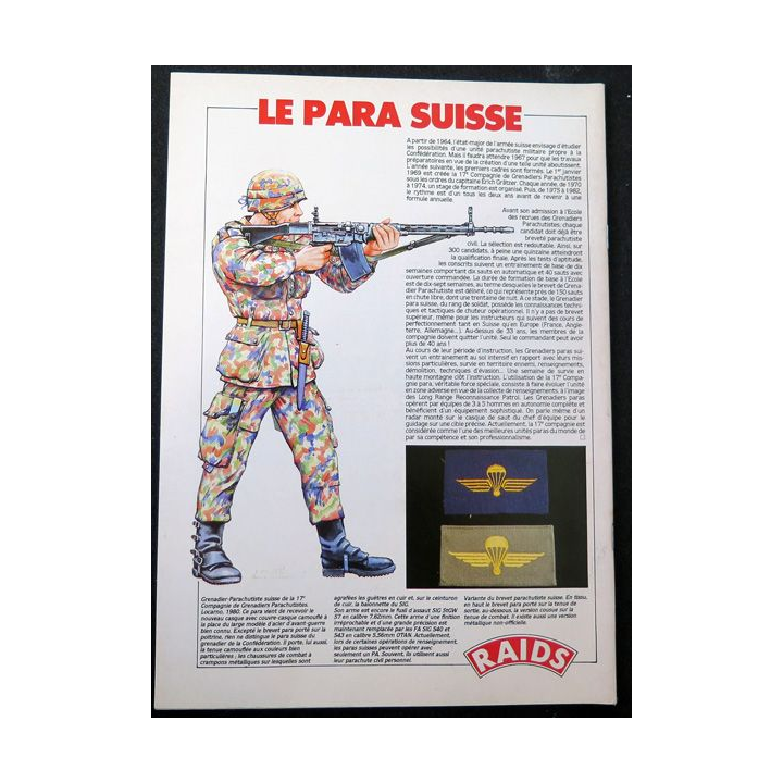 Raids n° 21 - février 1988 - Le para suisse
