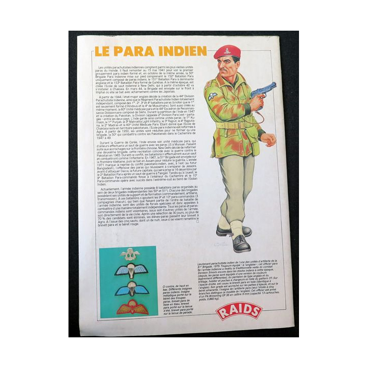 Raids n° 30 - novembre 1988 - Le para indien