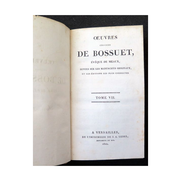 Oeuvres choisies de Bossuet évêque de Meaux Tome 7 Sermons 3 - 1822
