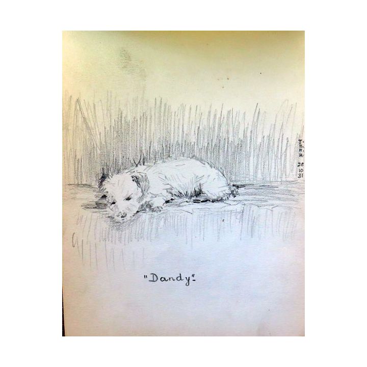 carnet de croquis en cuir de dessins originaux (Faye, ? ...) 1931