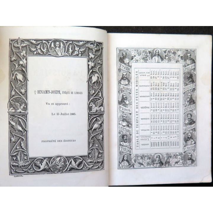Missel Paroissien romain des apôtres n° 99 1885 en cuir