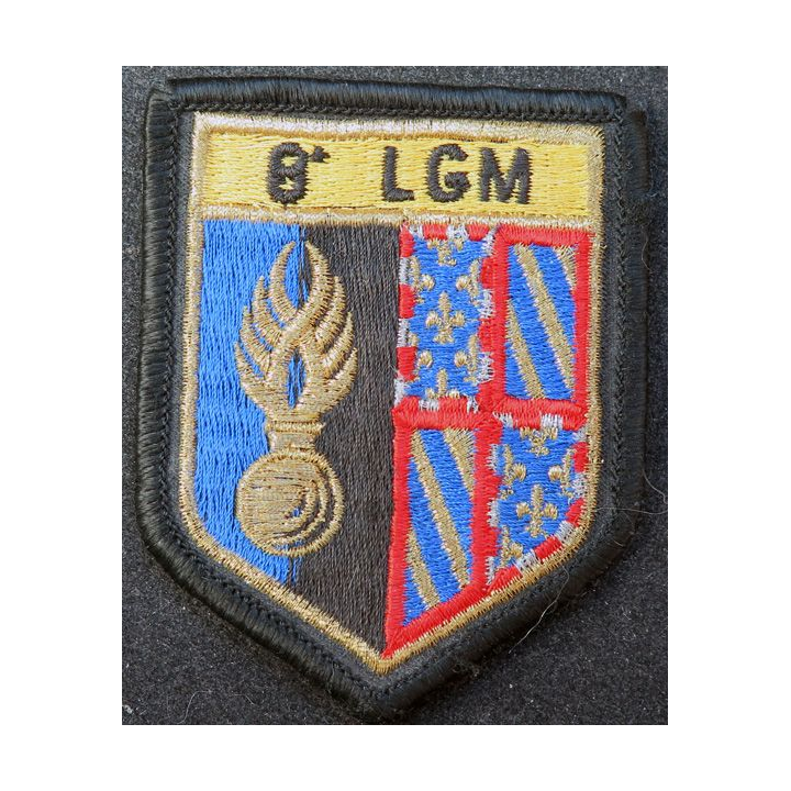 8° LGM : Insigne tissu 8° Légion de Gendarmerie Mobile Dijon sur scratch