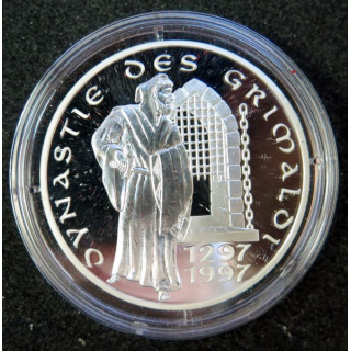 Médaille en argent de la Dynastie des Grimaldi de Monaco 1297 1997 