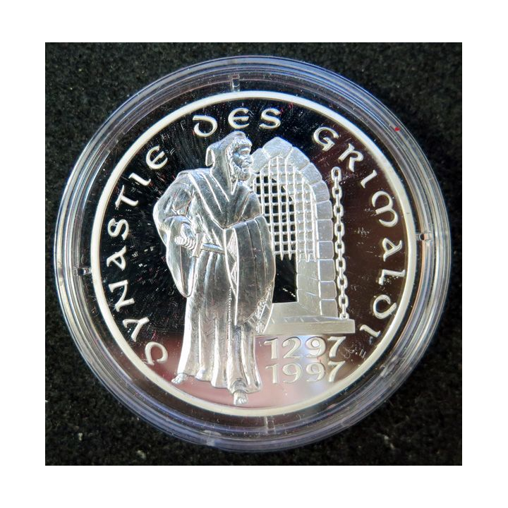 Médaille en argent de la Dynastie des Grimaldi de Monaco 1297 1997 