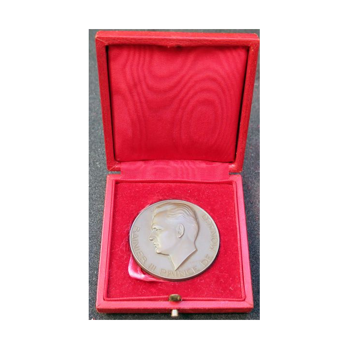 Médaille bronze Prince de Monaco Rainier III Turin avènement de règne