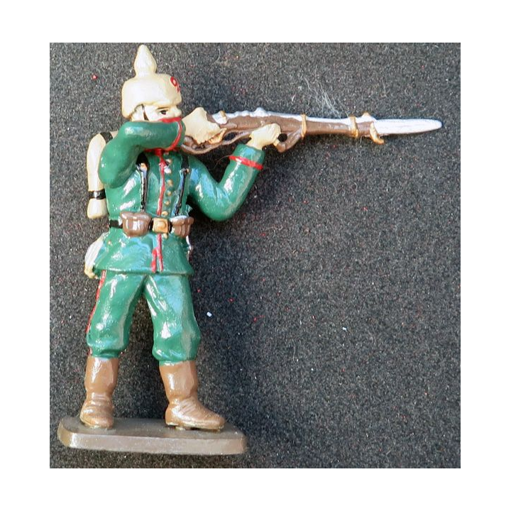 SOLDAT DE PLOMB : soldat allemand 1° GM CBG Hachette hauteur 7,5 cm