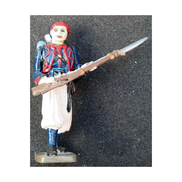 SOLDAT DE PLOMB : soldat Zouave 1° GM CBG Hachette hauteur 7,3 cm