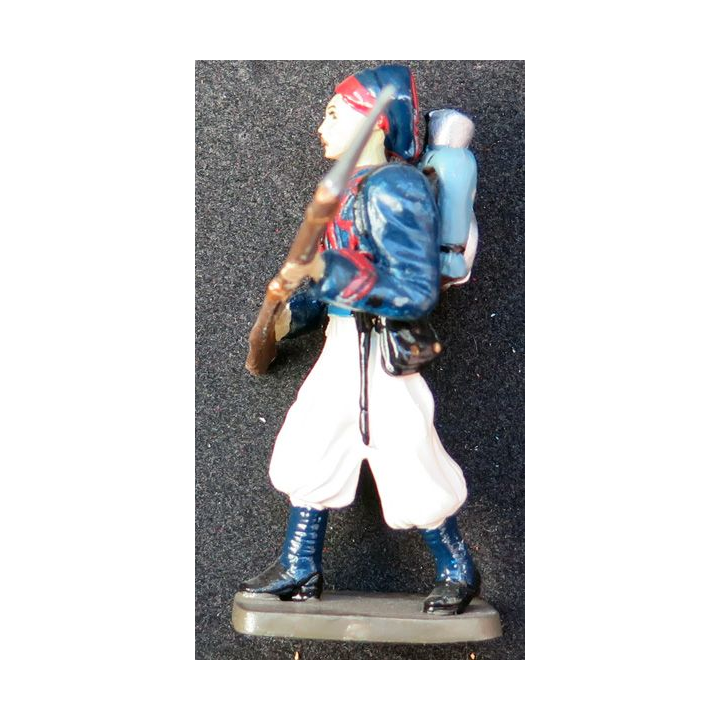 SOLDAT DE PLOMB : soldat Zouave 1° GM CBG Hachette hauteur 7,3 cm