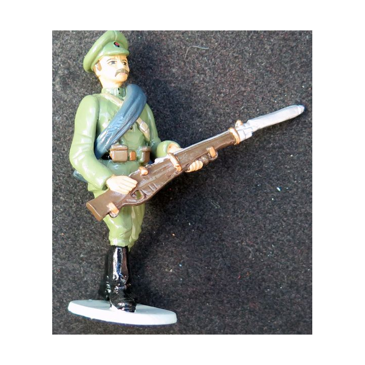 SOLDAT DE PLOMB : soldat russe 2° GM CBG Hachette hauteur 7,5 cm