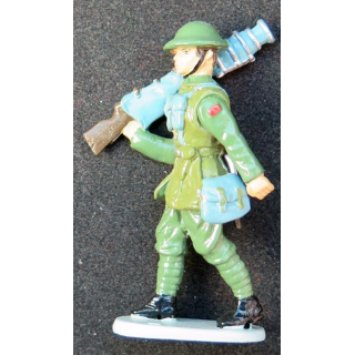 SOLDAT DE PLOMB : soldat canadien 1° GM CBG Hachette hauteur 7,5 cm