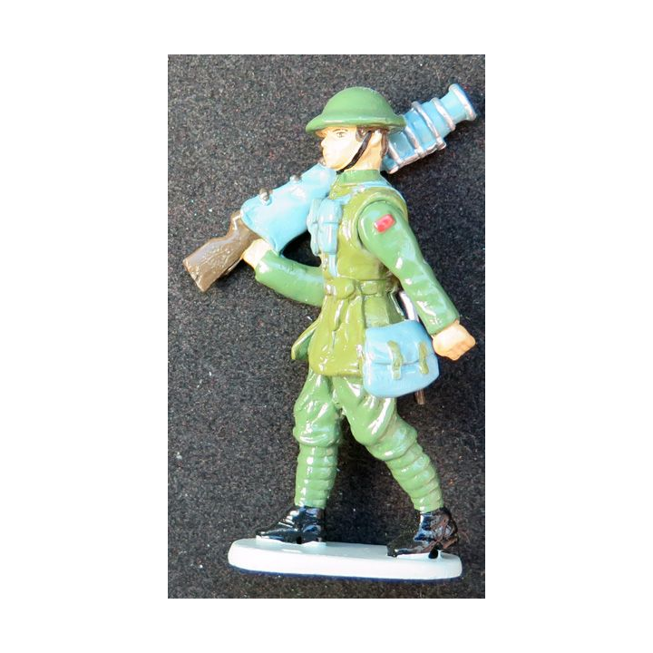 SOLDAT DE PLOMB : soldat canadien 1° GM CBG Hachette hauteur 7,5 cm