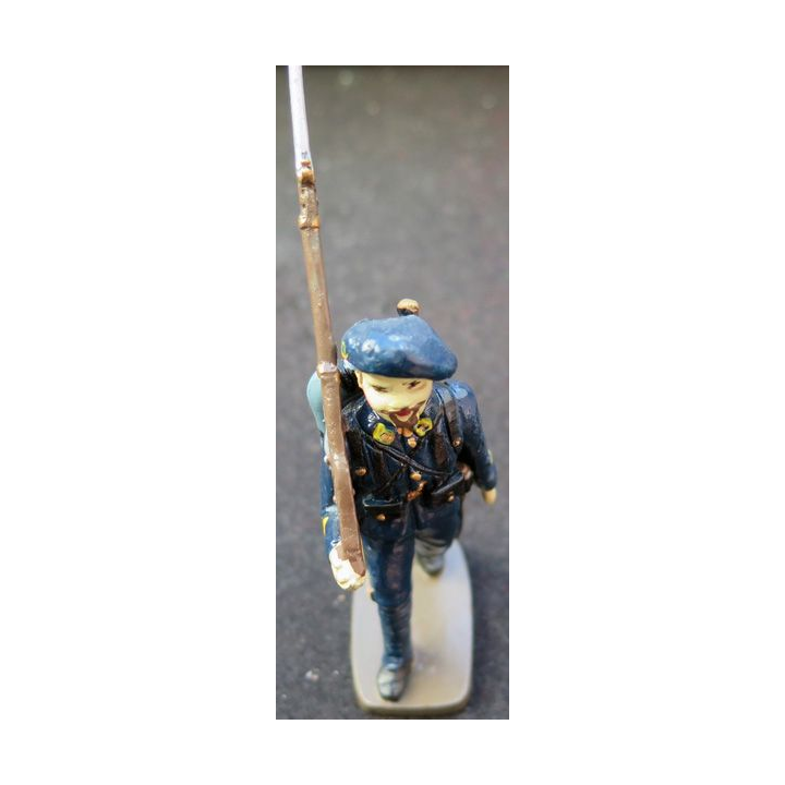 SOLDAT DE PLOMB : figurine Chasseur alpin CBG Hachette hauteur 10 cm