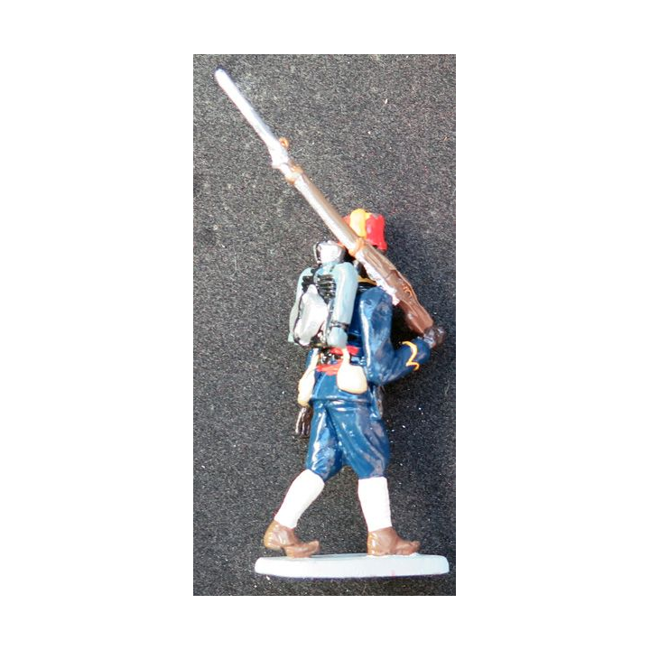 SOLDAT DE PLOMB : figurine tirailleur sénégalais CBG Hachette hauteur 10 cm