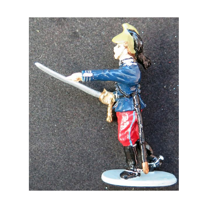 SOLDAT DE PLOMB : figurine dragon à pied 1° GM CBG Hachette hauteur 7,5 cm
