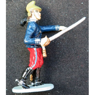 SOLDAT DE PLOMB : figurine dragon à pied 1° GM CBG Hachette hauteur 7,5 cm