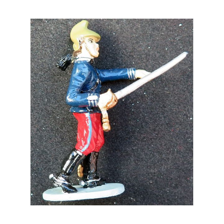 SOLDAT DE PLOMB : figurine dragon à pied 1° GM CBG Hachette hauteur 7,5 cm