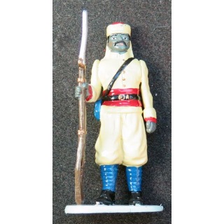 SOLDAT DE PLOMB tirailleur marocain 1° GM CBG Hachette hauteur 7,5 cm