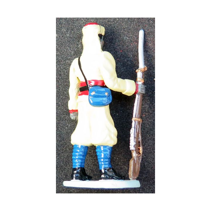 SOLDAT DE PLOMB tirailleur marocain 1° GM CBG Hachette hauteur 7,5 cm
