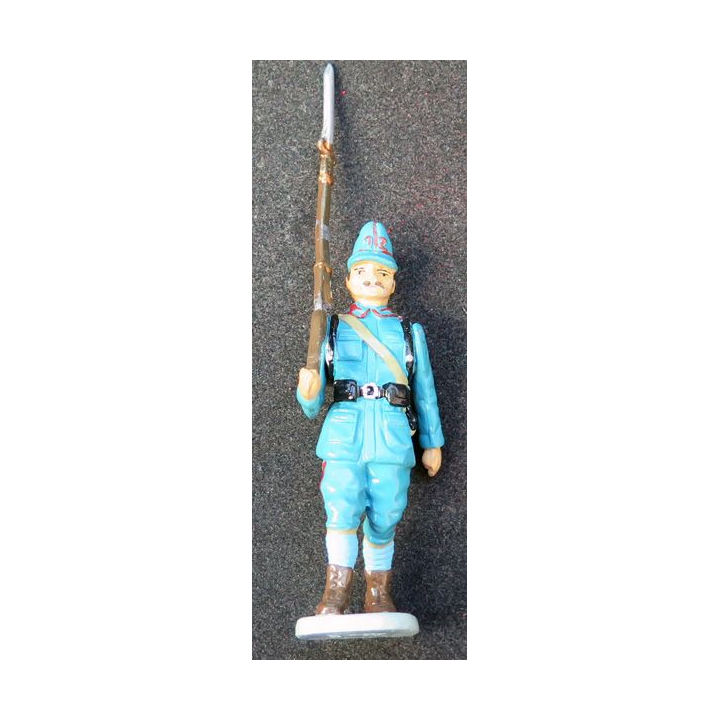 SOLDAT DE PLOMB : figurine soldat roumain 1° GM CBG Hachette hauteur 10,5 cm