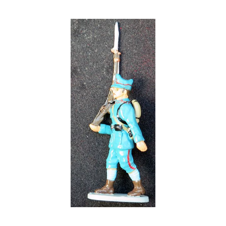 SOLDAT DE PLOMB : figurine soldat roumain 1° GM CBG Hachette hauteur 10,5 cm