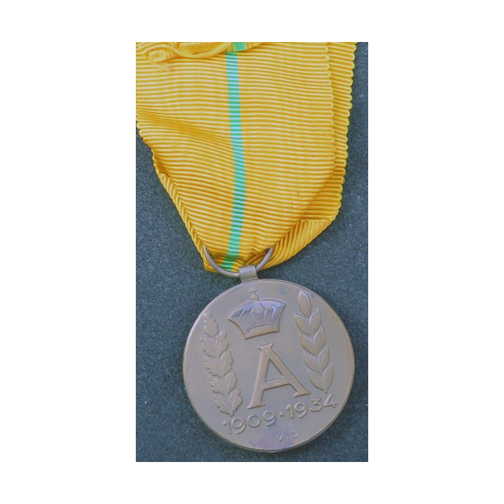BELGIQUE : médaille des vétérans d'Albert 1° 1909-1934 en bronze