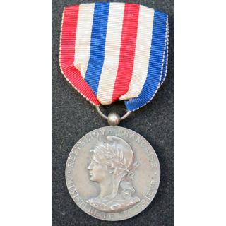 Médaille d'honneur travail dévouement ministère intérieur argent Marey