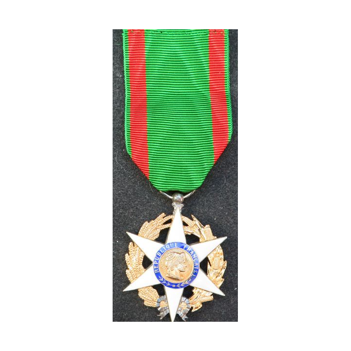 Médaille de chevalier de l'Ordre du mérite agricole en émail et argent