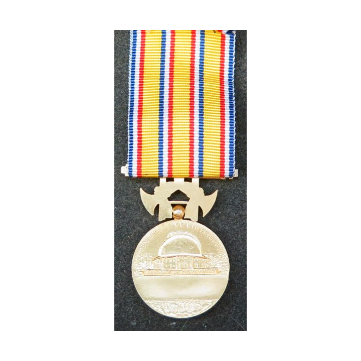 médaille sapeurs pompiers 35 ans Vermeil Monnaie de Paris L. Bazor 1935