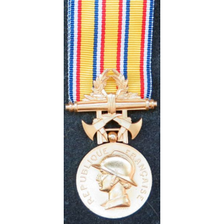 médaille sapeurs pompiers 35 ans Vermeil Monnaie de Paris L. Bazor 1935