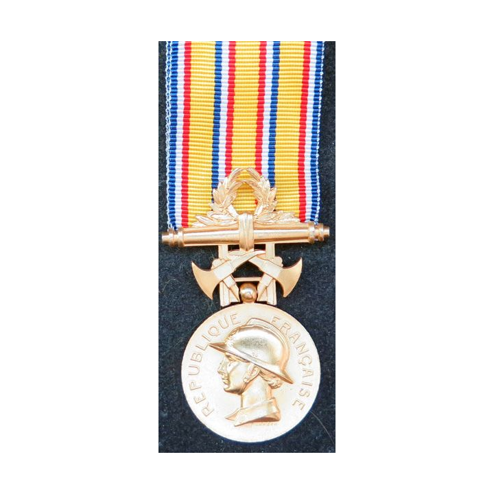 médaille sapeurs pompiers 35 ans Vermeil Monnaie de Paris L. Bazor 1935