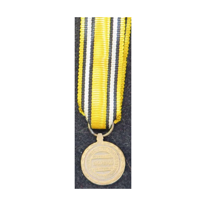BELGIQUE : médaille miniature commémorative 2° GM 1940-1945 avec épées